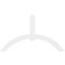 Ekena Millwork Archdale Architectural Grade PVC Gable Bracket, 84"W x 49"H x 2"D x 6"F, 14/12 Pitch GBP084X49X0206ARC00 - alternate 5
